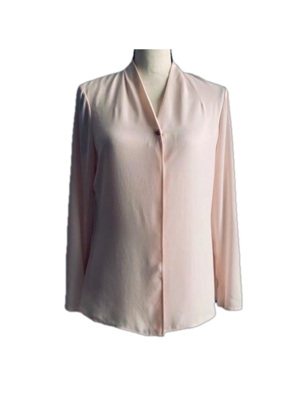 Ted Baker Eliza Blush Pink Zip Long Sleeve Top Blouse Shirt Size 2